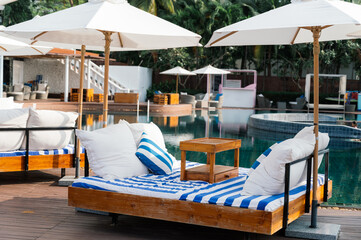chair on swimming pool