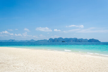 Beautiful sandy beach and tropical sea