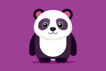 Naklejka premium Panda Minimalistic, Animal and Wildlife Concept Vector Art