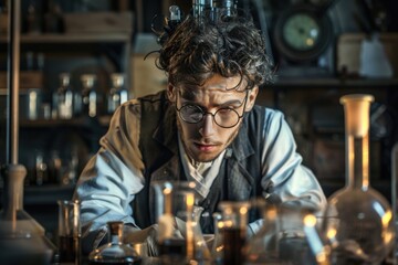 Chemist Conducting Experiments in the Laboratory