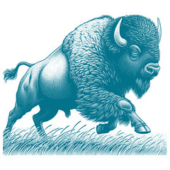 bison vector illustration