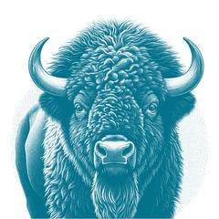 bison vector illustration © CROP MEDIA