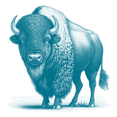bison vector illustration