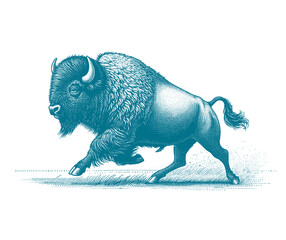 bison vector illustration