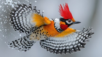 Obraz premium A Colorful Bird in Flight