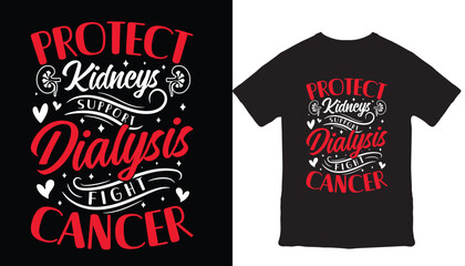 Kidney cancer awareness Vector Cancer Prevention Month poster, card, February. Vector