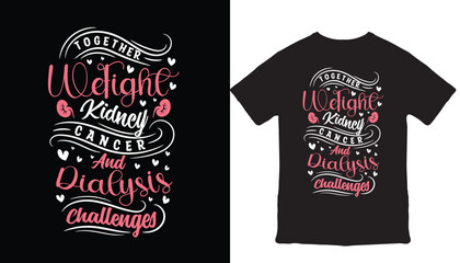 Kidney cancer awareness Vector Cancer Prevention Month poster, card, February. Vector