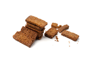 Rye Croutons, Brown Bread Rusks, Crispy Bread Cubes, Dry Rye Crouoton Crumbs, Brown Roasted Rusks