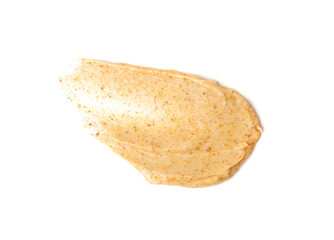 Apricot Scrub Smear Isolated, Body Peeling Cream Sample, Organic Exfoliate Face Mask, Sugar Scrub Smear