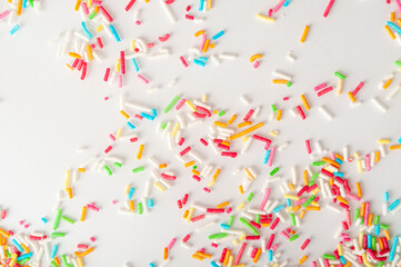 Candy Sprinkle, Donut Rainbow Sprinkles, Sweet Color Glaze, Small Vermicelli