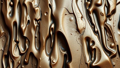 Viscous molten metal with vibrant accents for smartphone customization