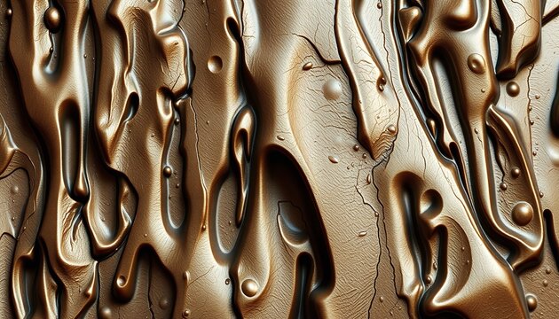 Viscous molten metal with vibrant accents for smartphone customization