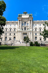 Habsburg palace complex with ornate, baroque interiors and garden in Vienna, Austria