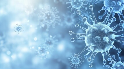 Naklejka premium Close-up Illustration of a Virus Structure with Detailed Textures and Colors, Representing Microscopic Life Forms in a Scientific Context