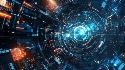 Fototapeta premium World futuristic hight tech corporate business technology background....