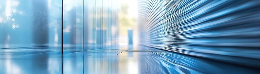 A modern abstract background featuring blue tones, light reflections, and sleek lines, perfect for digital and artistic themes.