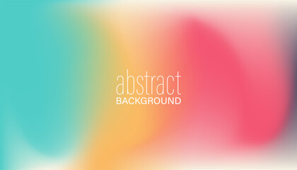 Gradient Abstract Background. Blur effect, defocused. Smooth color change. Fuzzy, turbid backdrop. Soft transition. Bright backing. Fluid colorful Mix. Blue, yellow and red shade. Vector illustration