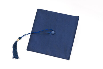 Graduation cap on the white background. Education concept.