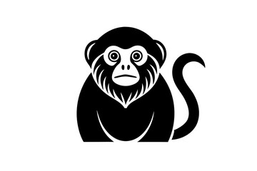 black and cartoon illustration of a lion