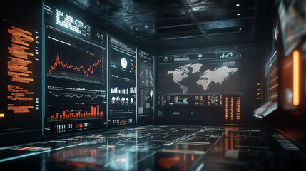 Obraz premium Stock markets. Stock market charts and analytics, candlestick charts, line charts and price fluctuation indicators.