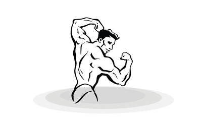 Boxing champion. All in a single layer. Brown Bulldog Cartoon Character Boxer Ready To Fight. Vector Hand Drawn Illustration. Boxer black and white silhouette vector design, boxing silhouette.