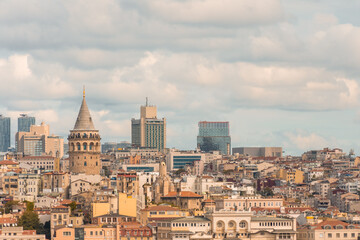 Obraz premium Cityscape of Istanbul with the Galata Tower , Turkey