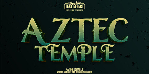 Aztec editable text effect, customizable ancient and culture 3d font style