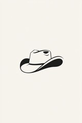 a minimalist logo, cowboy hat