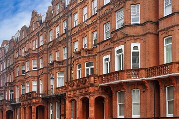 Elegant old apartments or townhouses in central London