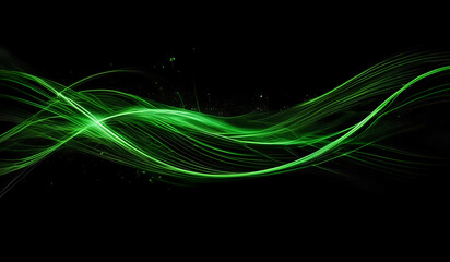 Obraz premium Black background with abstract green color