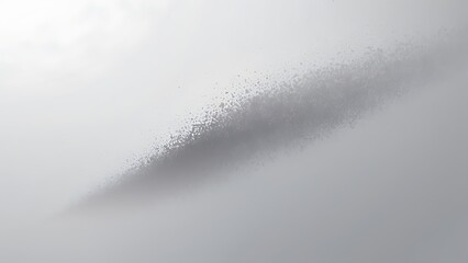 Abstract gray background with smooth gradient waves and subtle sparkles creating a serene and minimalist design