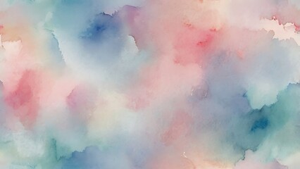 Fototapeta premium Abstract watercolor illustration background combination of fantasy pastel colors 