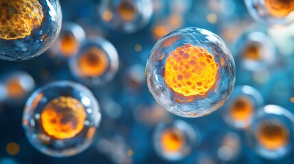 Cellular Aging and Oxidative Stress, an in-depth exploration of oxidative stress in young versus old cells, showcasing the impact of aging on cellular health and vitality