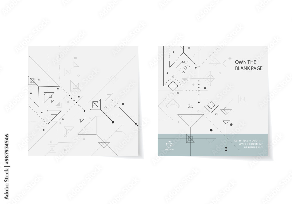 Aufkleber Digital technology futuristic design. Vector pattern on white background. Network communication. Big data lines
