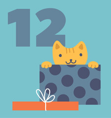 Hand Drawn Christmas Advent Calendar 12 December