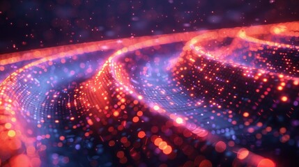 Fototapeta premium Radiant Data Cables Transmitting Information in Background