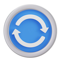3D Refresh Icon Illustration