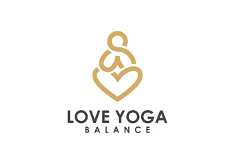 love yoga beauty cosmetic body skin care logo design