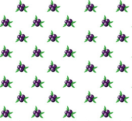 Edited illustration of repeated master with A&ccedil;ai fruit.