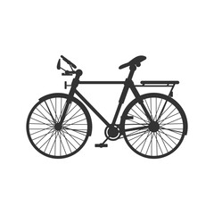 bicycle silhouette on a white background