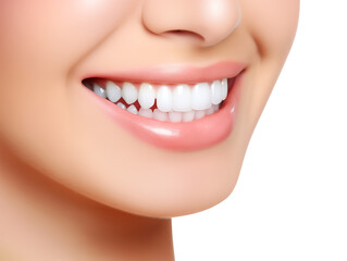 Naklejka premium Beautiful Perfect Smile for Dentist Advertisement Isolated on Transparent Background PNG 