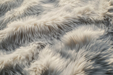 Obraz premium soft white furry texture background - close up macro shot