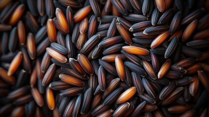 Detailed View of Wild Rice Grains
