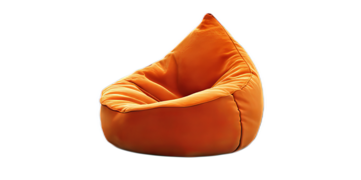 Bean Bag Chair isolated on Transparent Background  