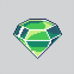 Pixel art illustration Diamond Jewel. Pixelated Luxury Diamond. Luxury Diamond Jewel pixelated for the pixel art game and icon for website and video game. old school retro.