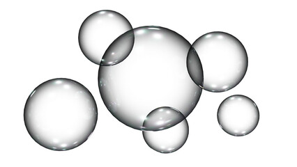 Bubbles, randomly spread 2