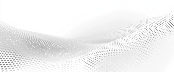 Fototapeta na wymiar Abstract wave pattern with dotted texture in white tones.