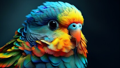 Obraz premium Abstract portraits of budgie