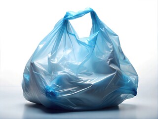 Obraz premium Plastic bag with garbage on a white background. 