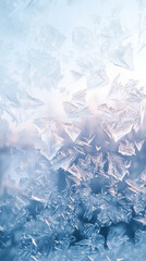 frosty pattern on the glass